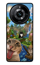 Minecraft Cat Chaos Realme Narzo 60 Pro Glass Case