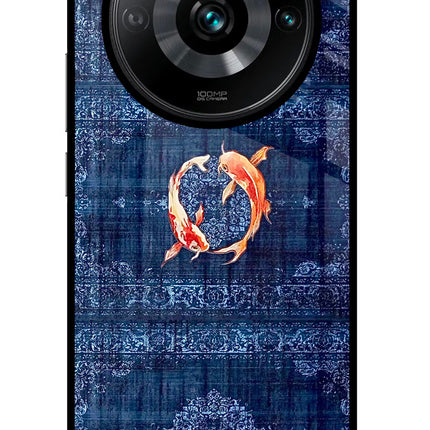 Koi Blue Realme Narzo 60 Pro Glass Case Back Cover by Casekaro