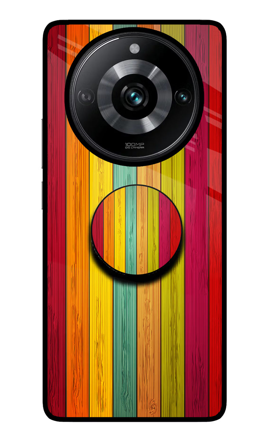 Multicolor Wooden Realme Narzo 60 Pro Pop Case, Glass case