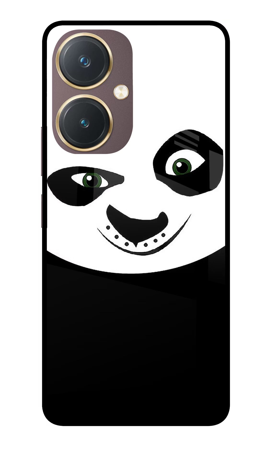 Panda Vivo Y27 Glass Case Back Cover by Casekaro