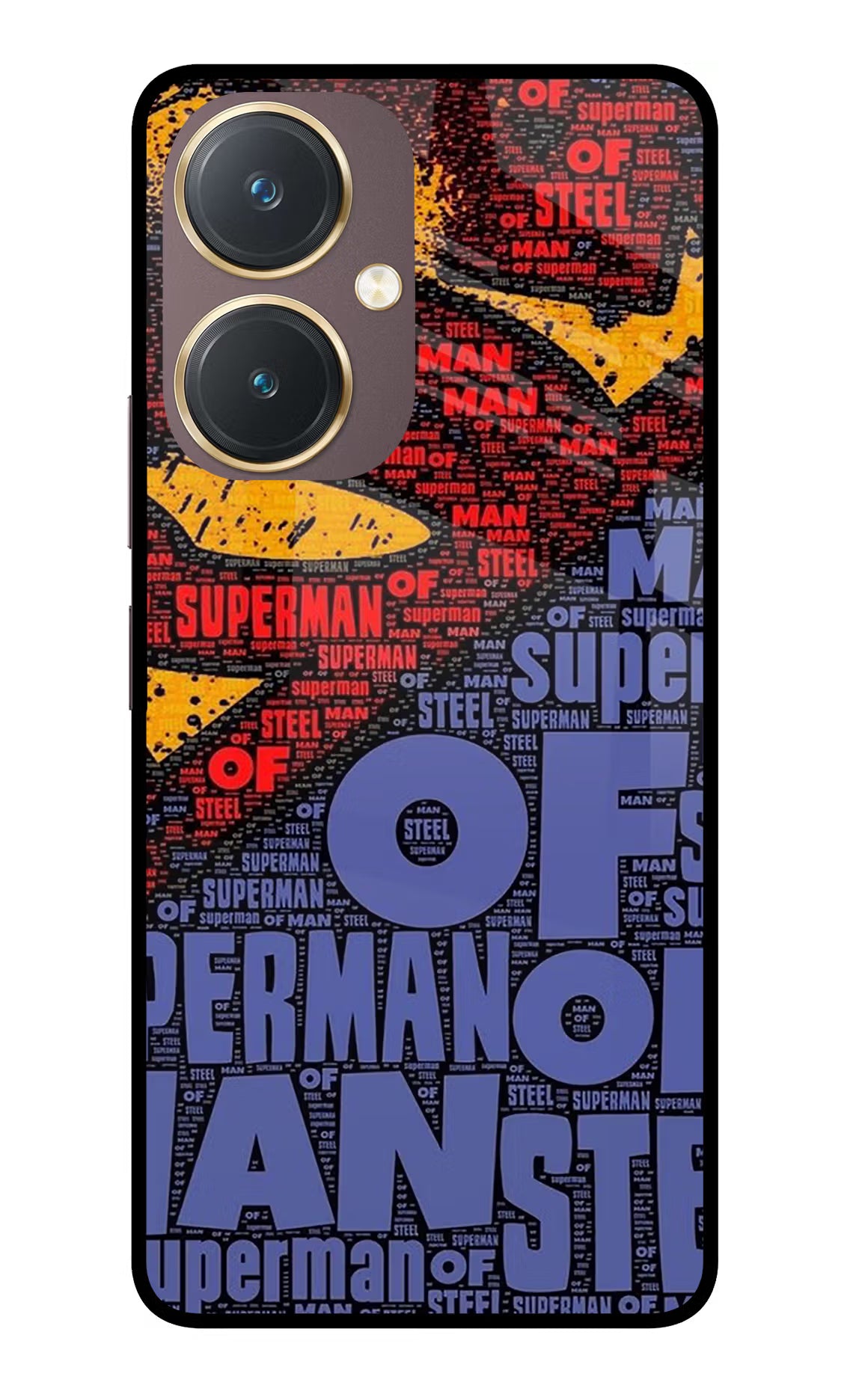 Superman Vivo Y27 Glass Case Back Cover by Casekaro
