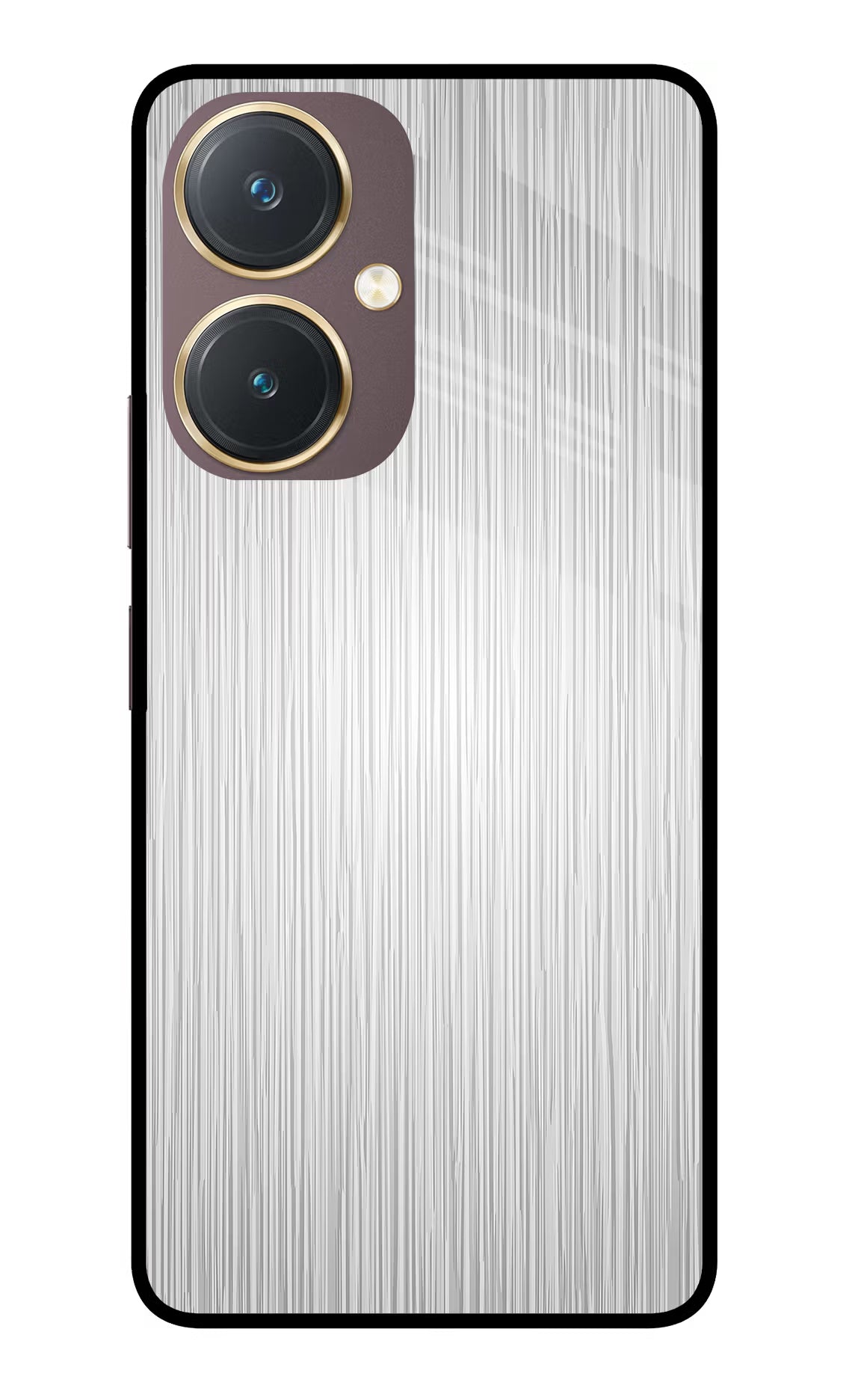 Wooden Grey Texture Vivo Y27 Glass Case Back Cover by Casekaro
