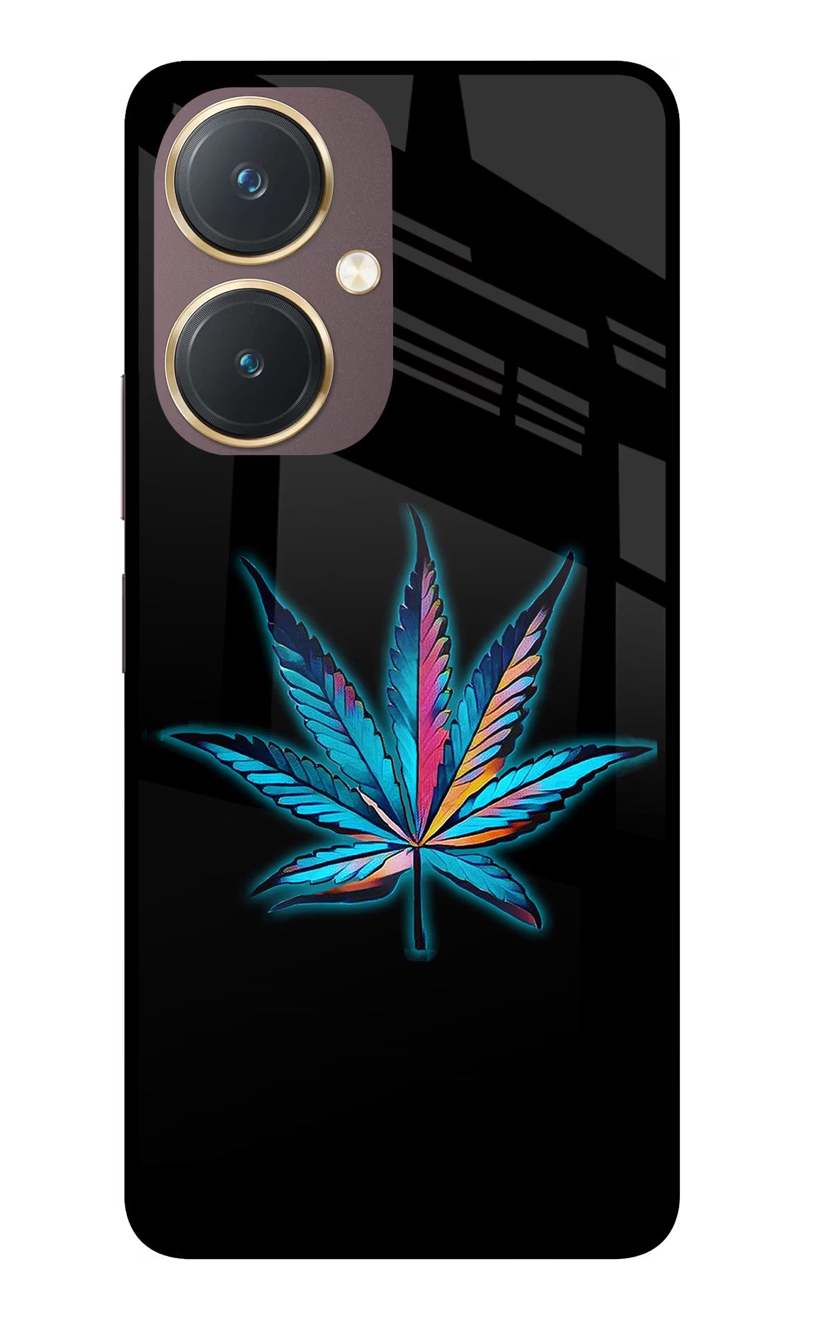 Weed Vivo Y27 Glass Case Back Cover by Casekaro
