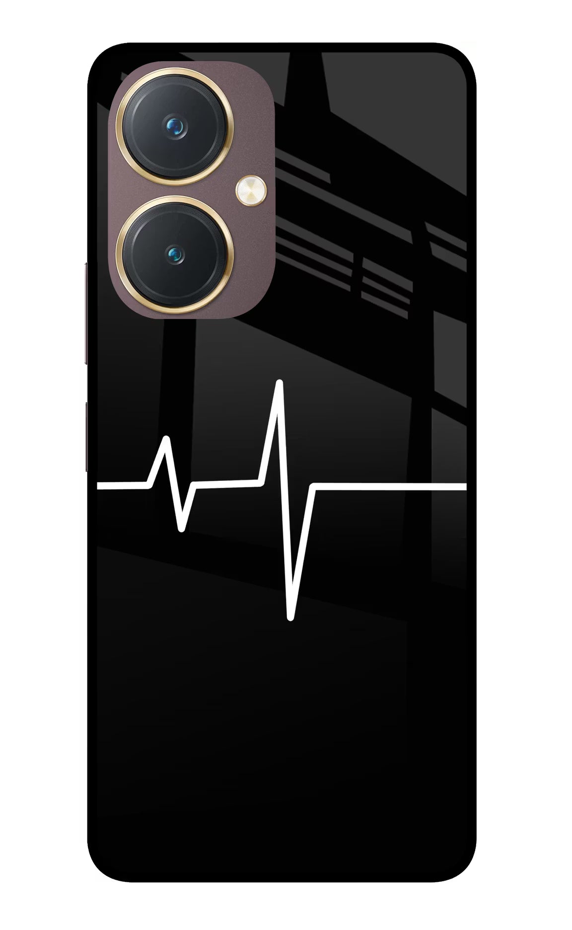 Heart Beats Vivo Y27 Glass Case Back Cover by Casekaro