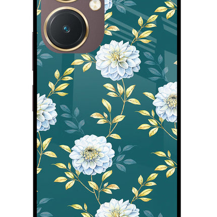 Flowers Vivo Y27 Glass Case Back Cover by Casekaro