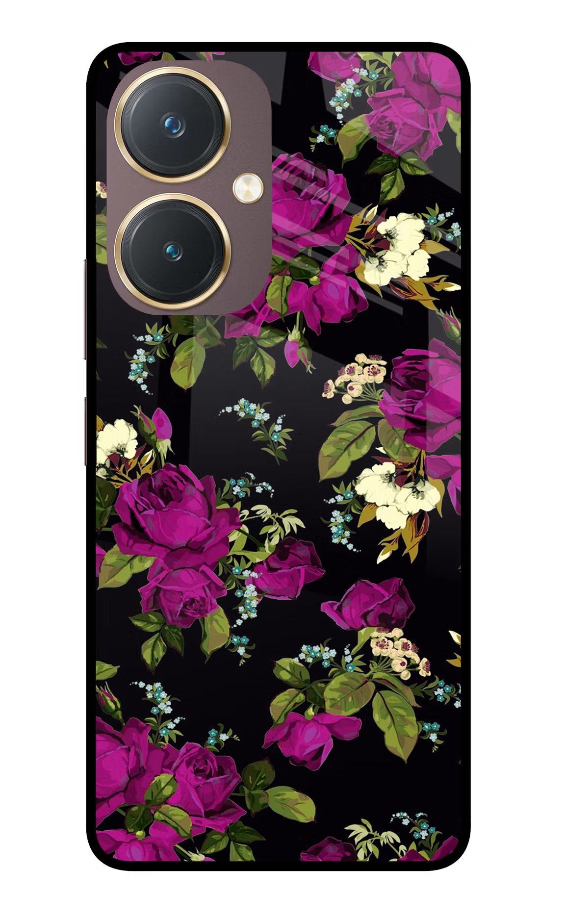 Flowers Vivo Y27 Glass Case Back Cover by Casekaro