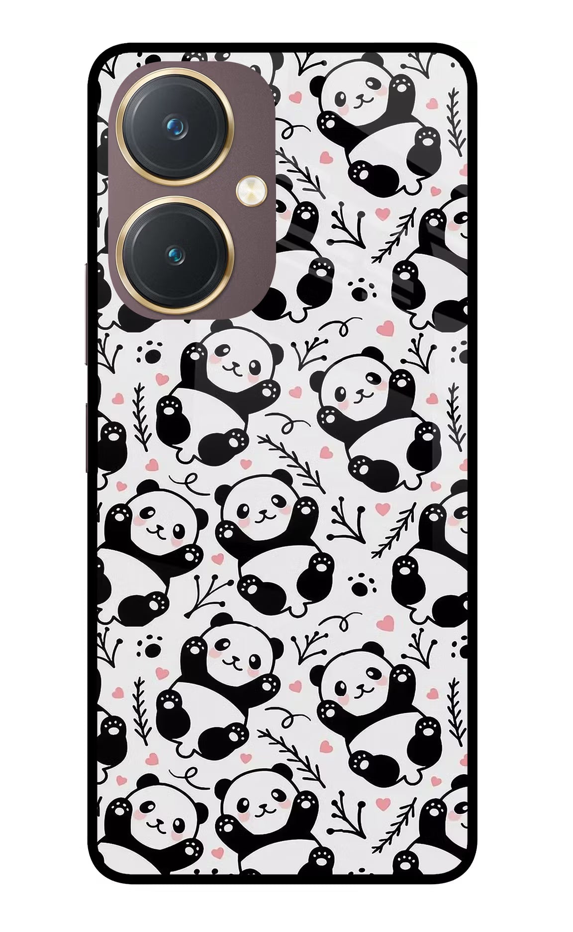 Cute Panda Vivo Y27 Glass Case