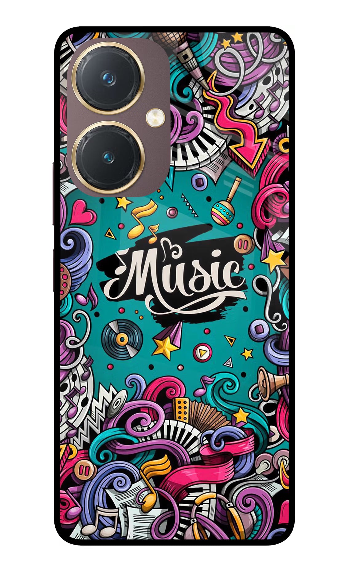 Music Graffiti Vivo Y27 Glass Case
