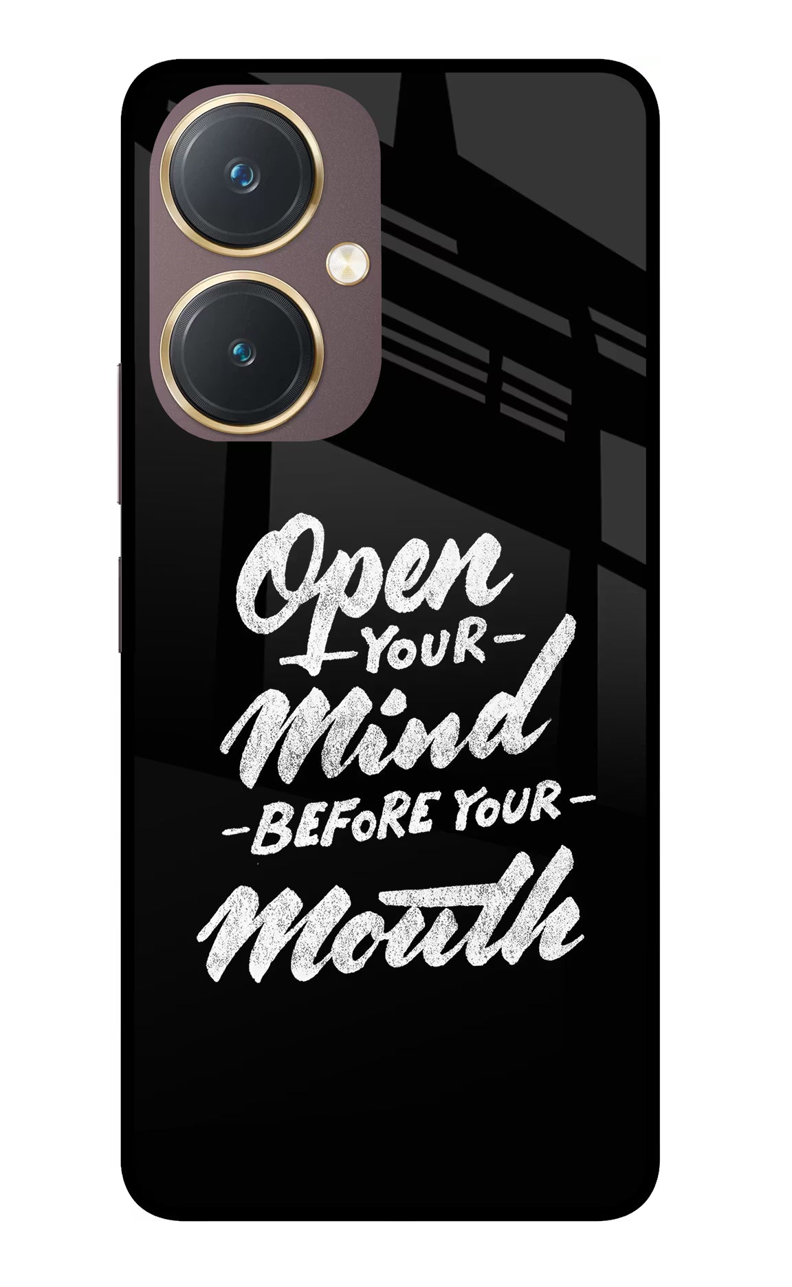 Open Your Mind Before Your Mouth Vivo Y27 Glass Case Back Cover by Casekaro