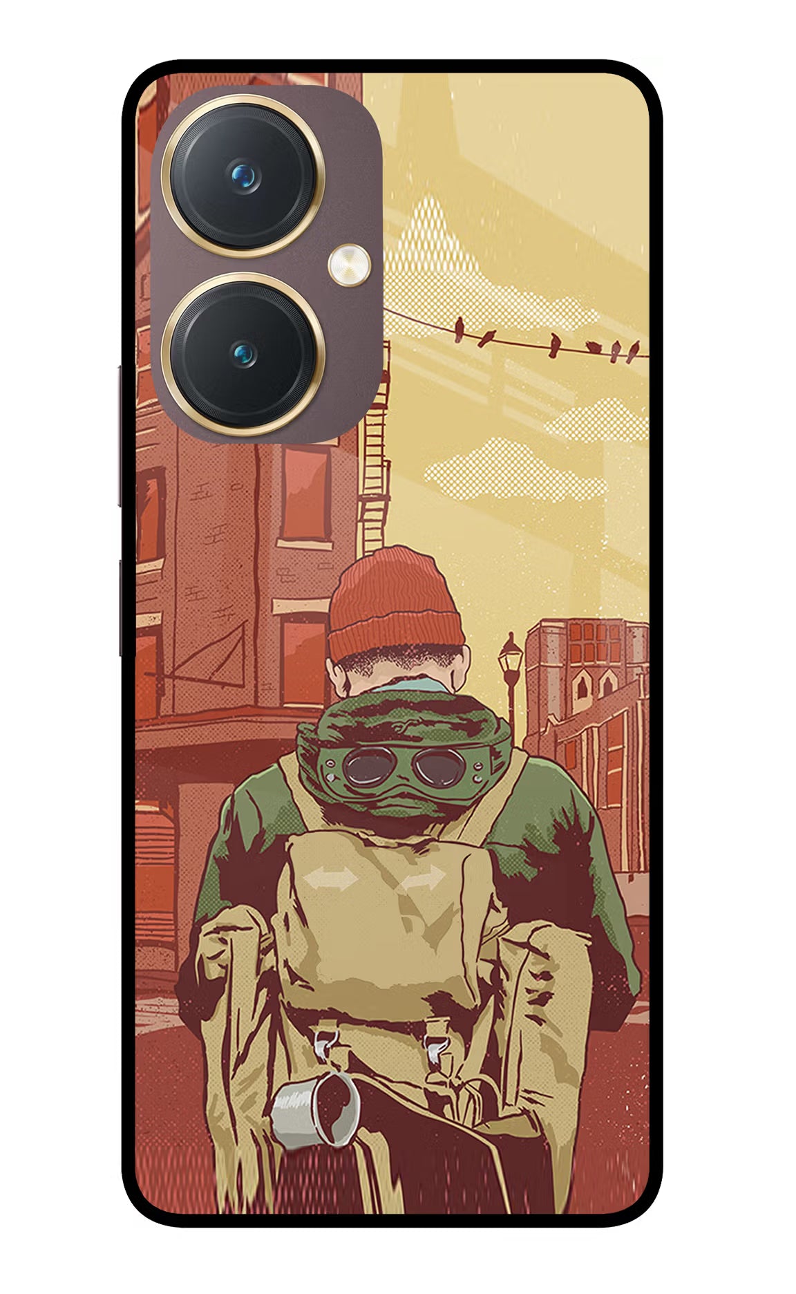 Adventurous Vivo Y27 Glass Case Back Cover by Casekaro