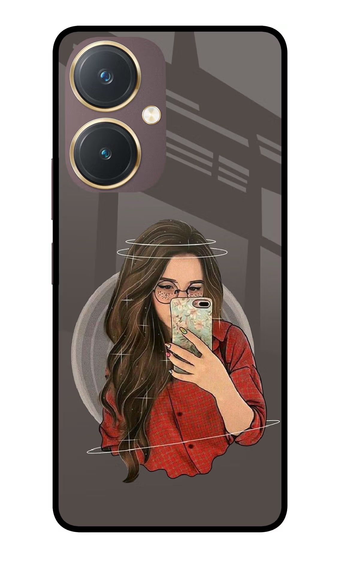 Selfie Queen Vivo Y27 Glass Case Back Cover by Casekaro