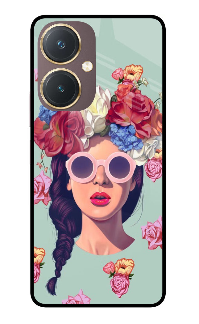 Pretty Girl Vivo Y27 Glass Case Back Cover by Casekaro