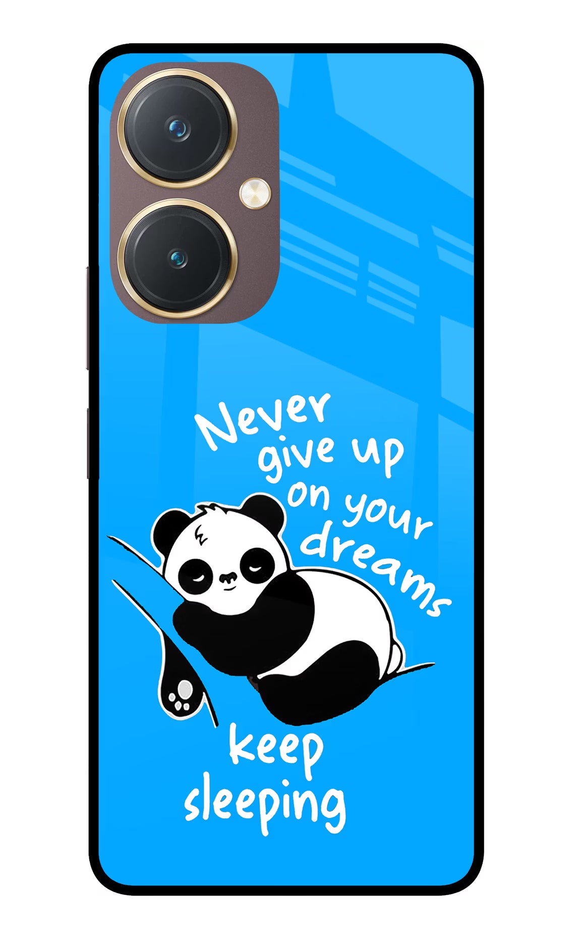 Keep Sleeping Vivo Y27 Glass Case Back Cover by Casekaro