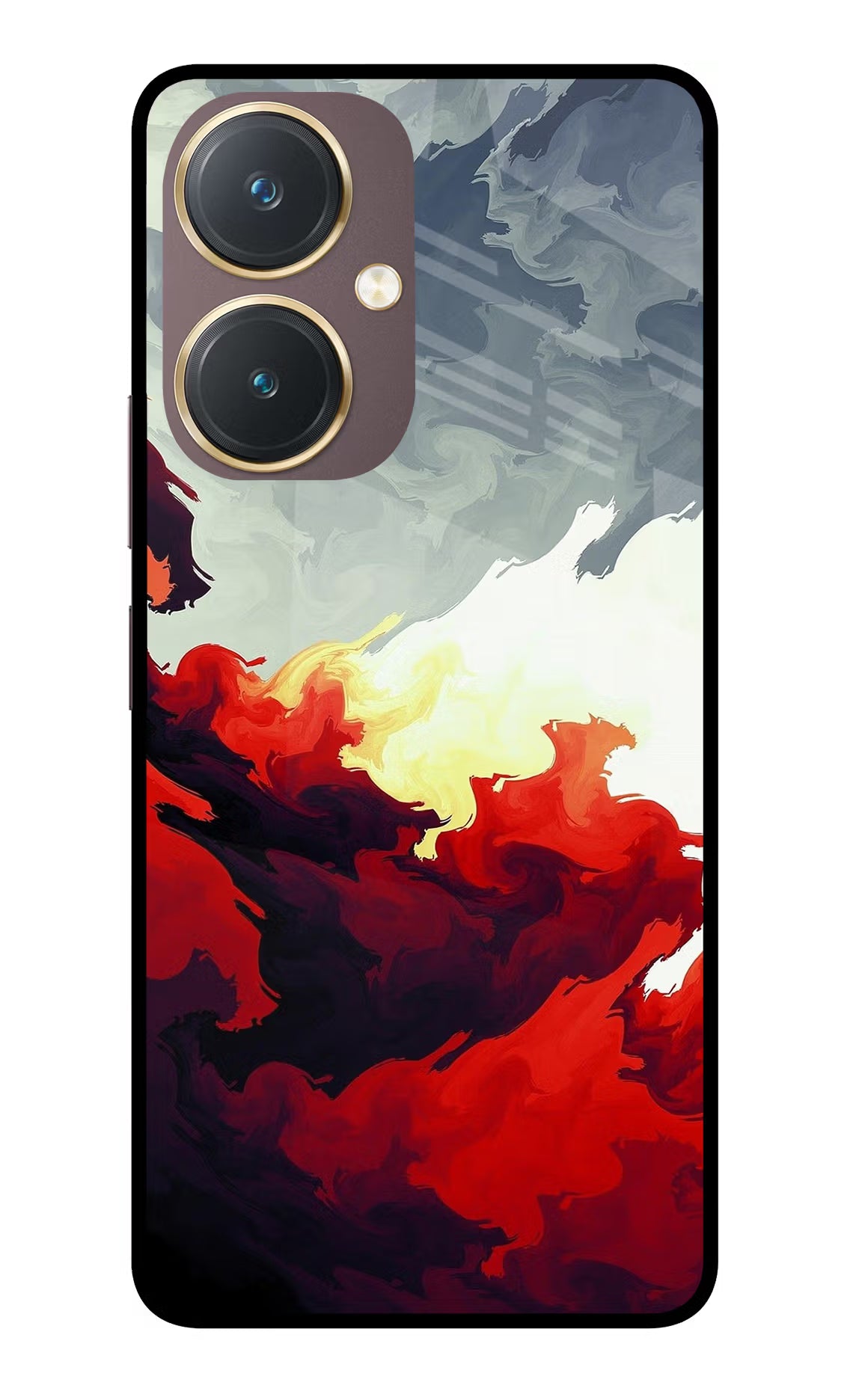 Fire Cloud Vivo Y27 Glass Case Back Cover by Casekaro