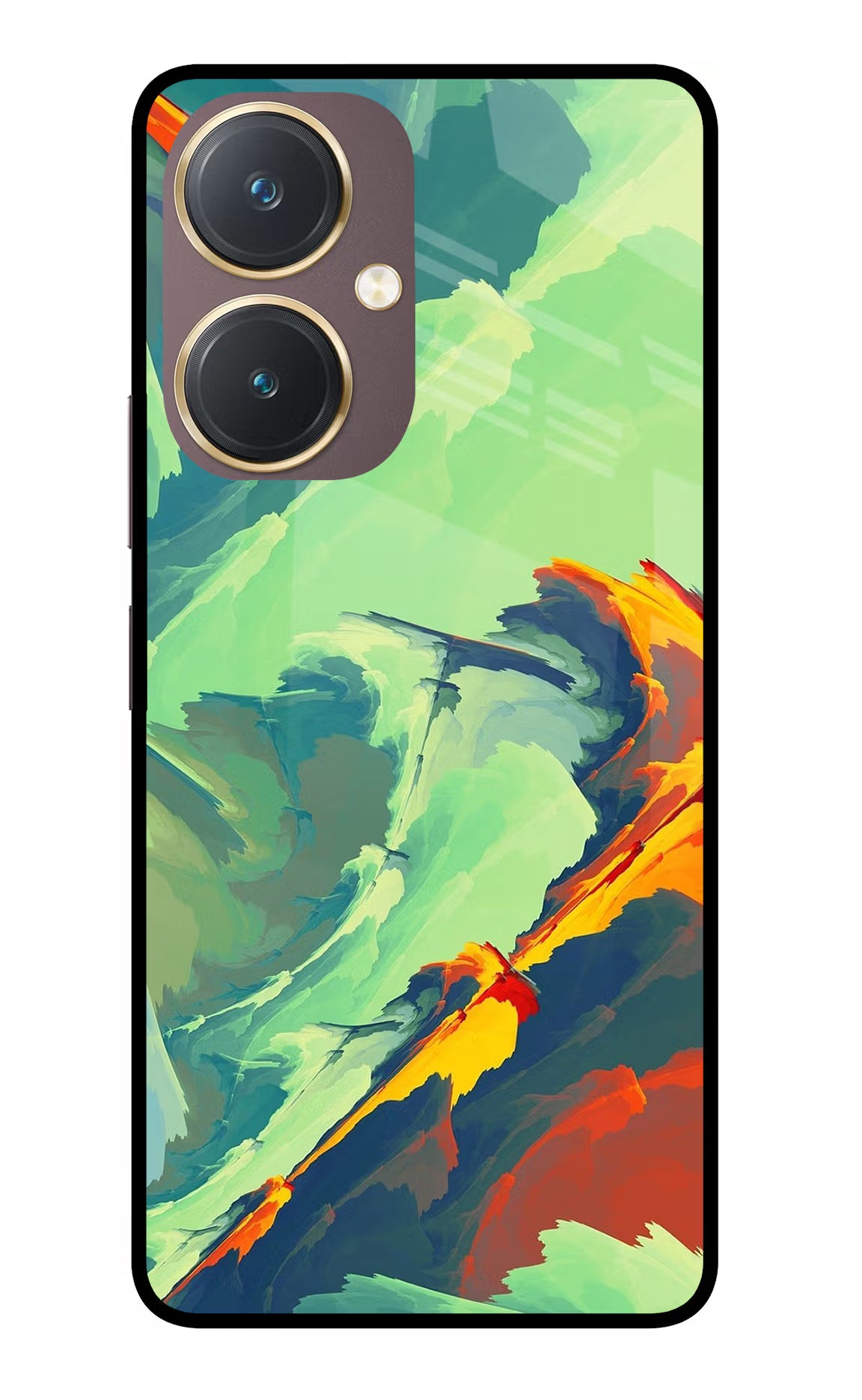 Paint Art Vivo Y27 Glass Case Back Cover by Casekaro