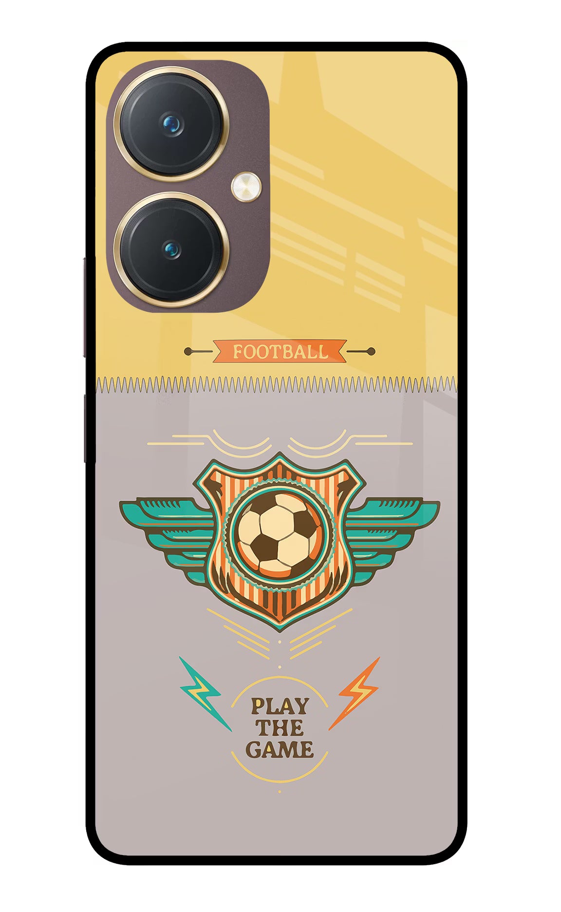 Football Vivo Y27 Glass Case Back Cover by Casekaro