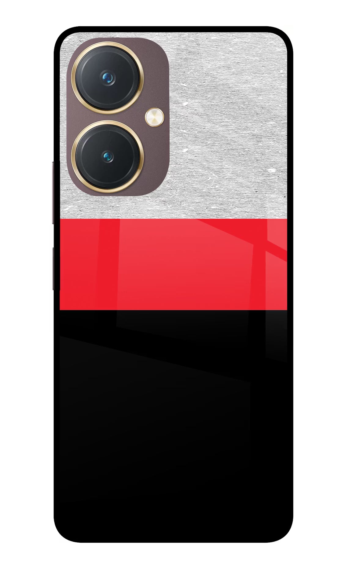 Tri Color Pattern Vivo Y27 Glass Case