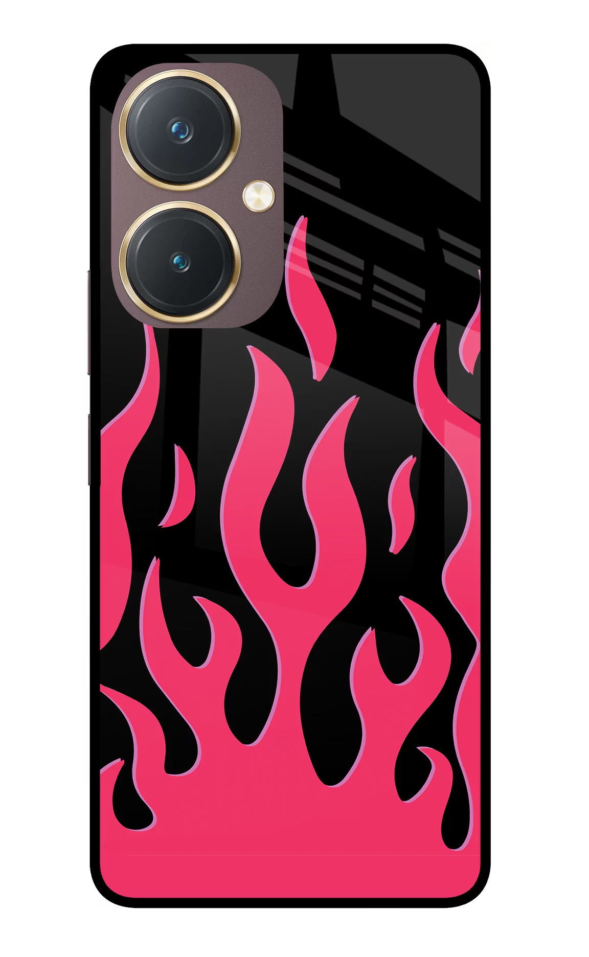 Fire Flames Vivo Y27 Glass Case Back Cover by Casekaro