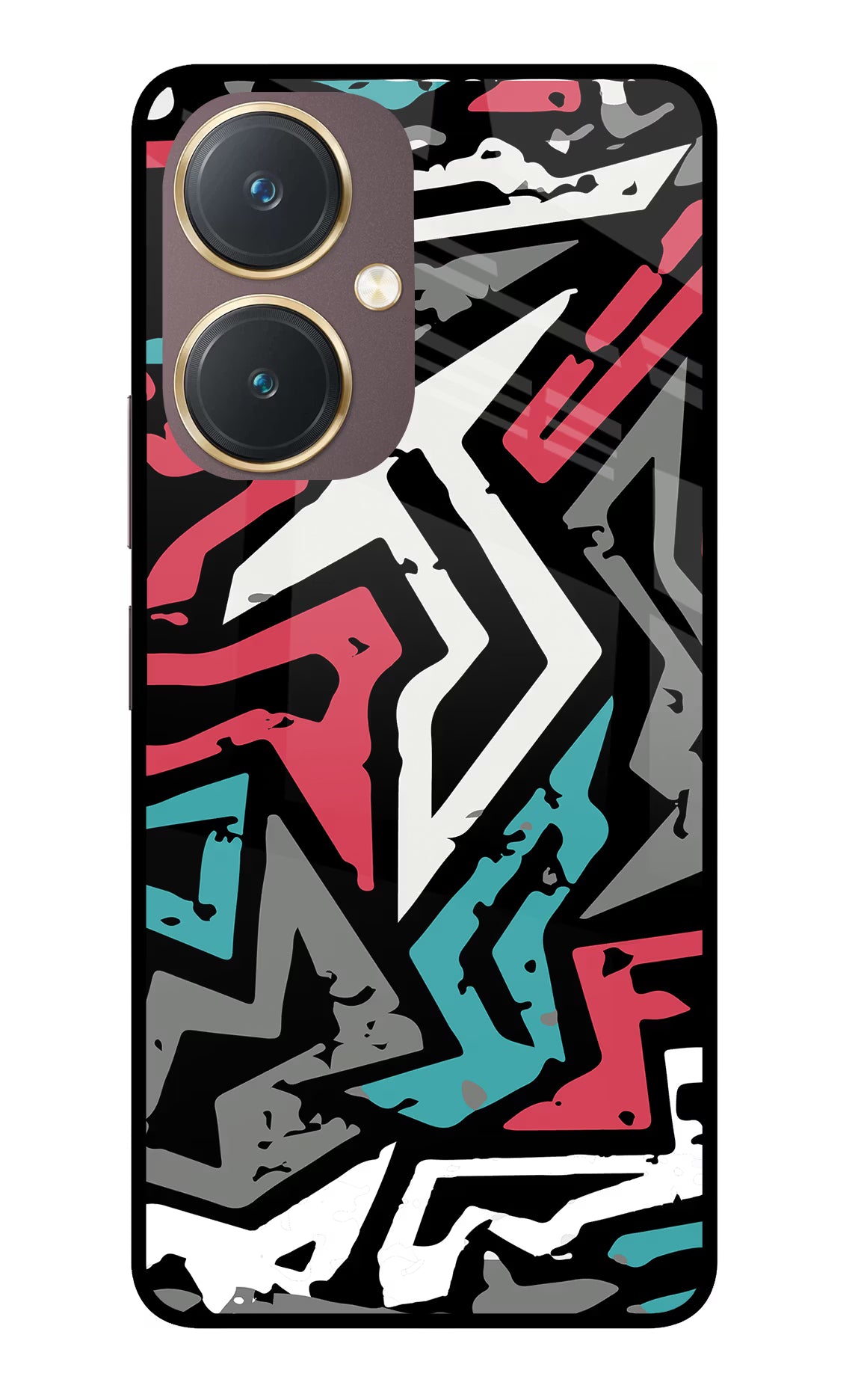 Geometric Graffiti Vivo Y27 Glass Case Back Cover by Casekaro