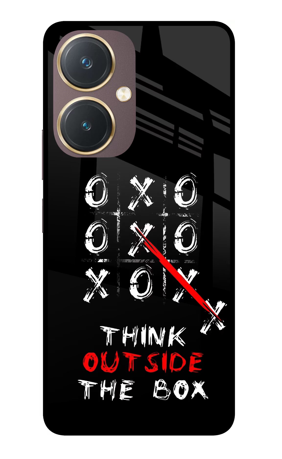 Think out of the BOX Vivo Y27 Glass Case Back Cover by Casekaro