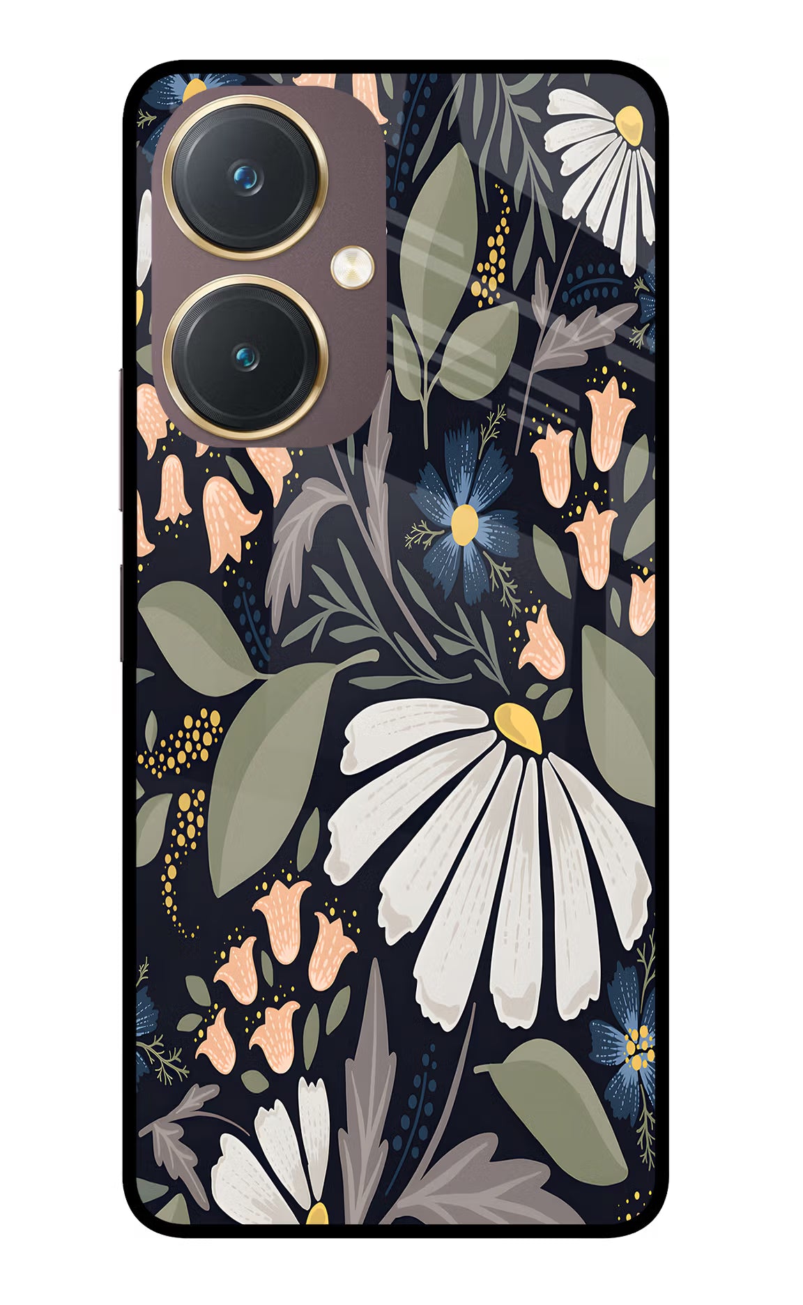 Flowers Art Vivo Y27 Glass Case Back Cover by Casekaro