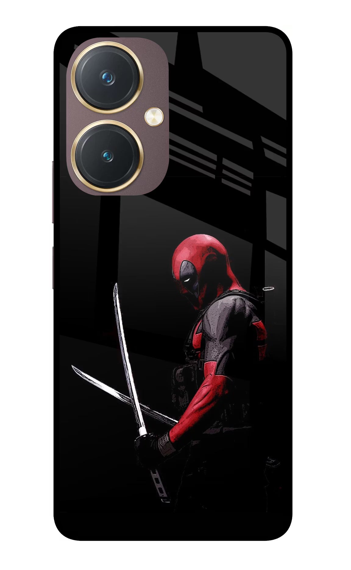 Deadpool Vivo Y27 Glass Case Back Cover by Casekaro