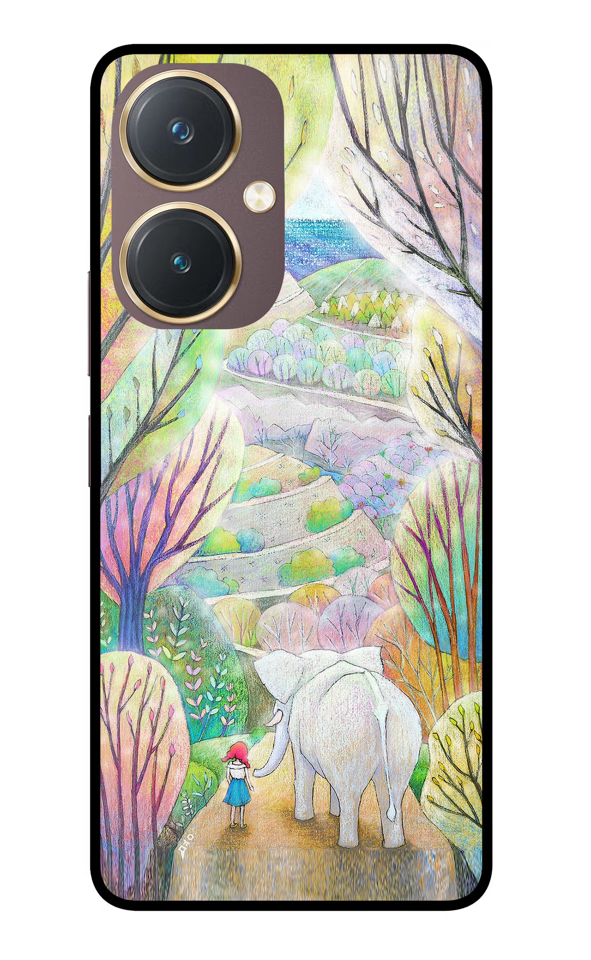 Nature Painting Vivo Y27 Glass Case Back Cover by Casekaro