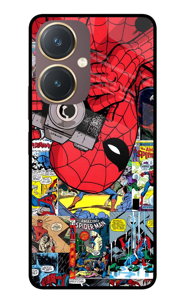 Spider Man Vivo Y27 Glass Case Back Cover by Casekaro