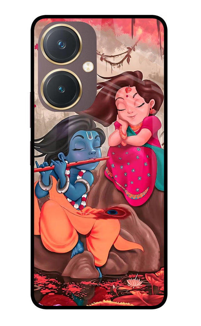 Radhe Krishna Vivo Y27 Glass Case Back Cover by Casekaro