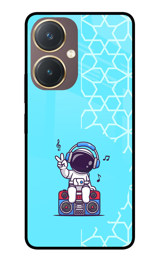 Cute Astronaut Chilling Vivo Y27 Glass Case