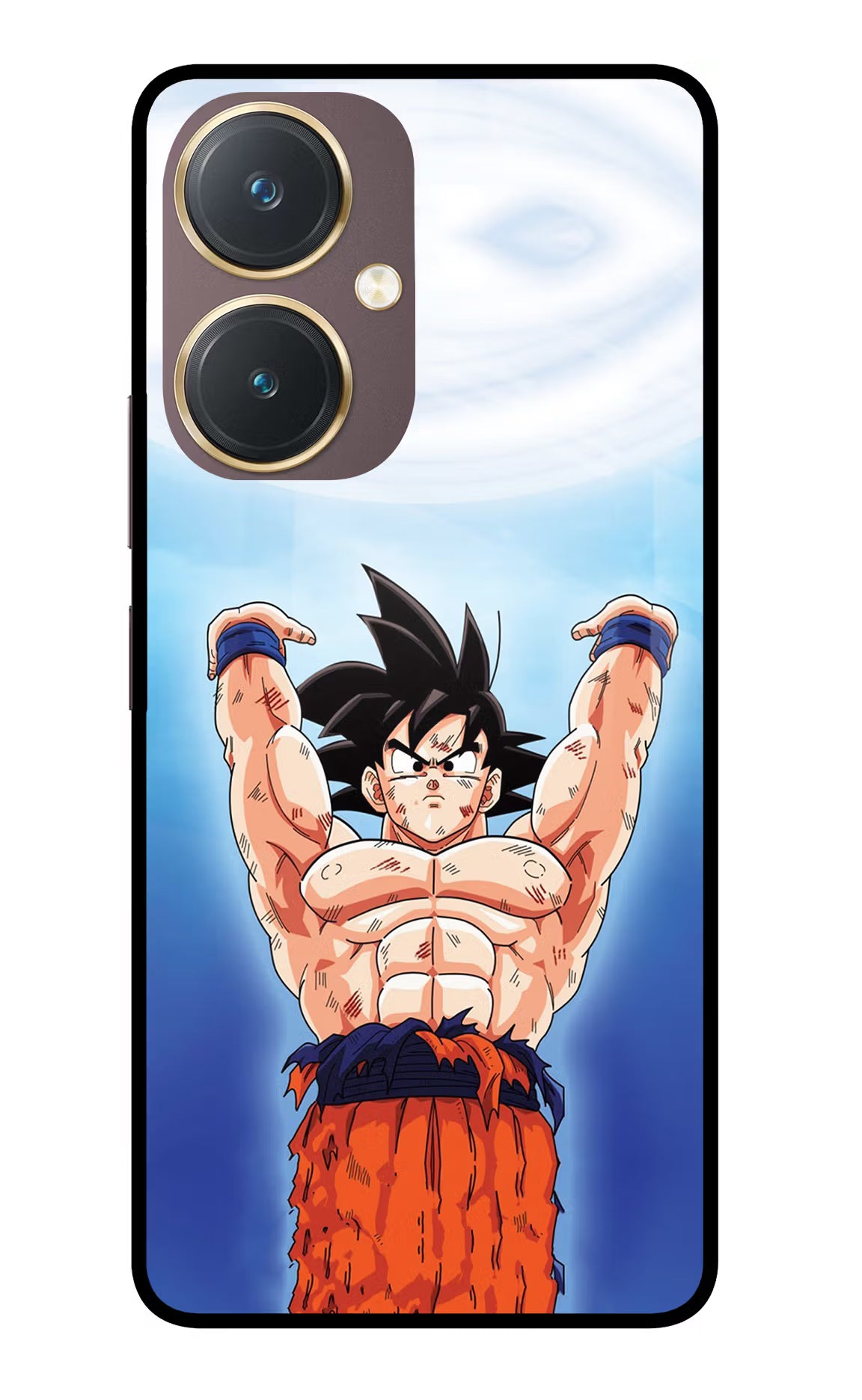 Goku Power Vivo Y27 Glass Case Back Cover by Casekaro