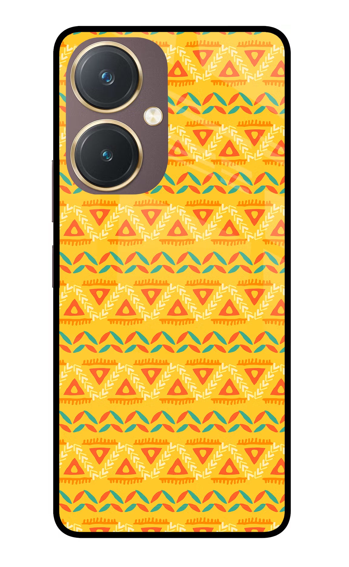 Tribal Pattern Vivo Y27 Glass Case Back Cover by Casekaro