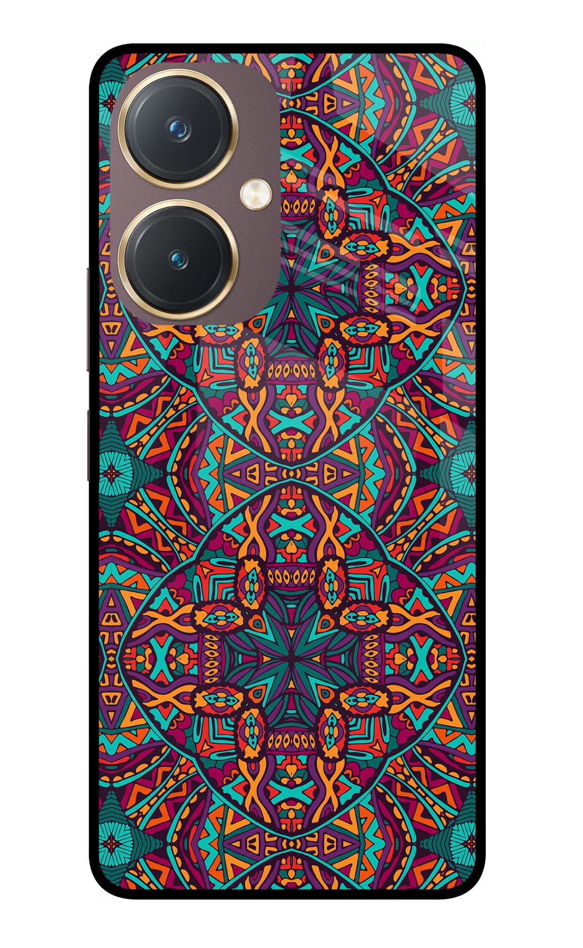 Colour Mandala Vivo Y27 Glass Case Back Cover by Casekaro