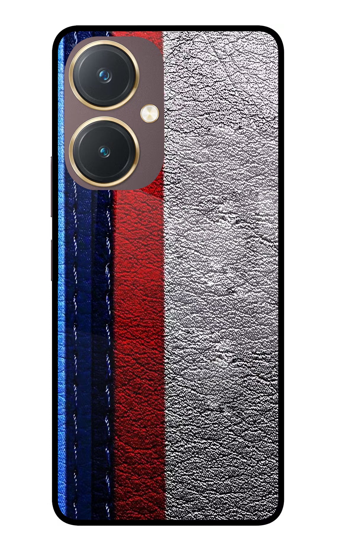 BMW Stripes Vivo Y27 Glass Case Back Cover by Casekaro