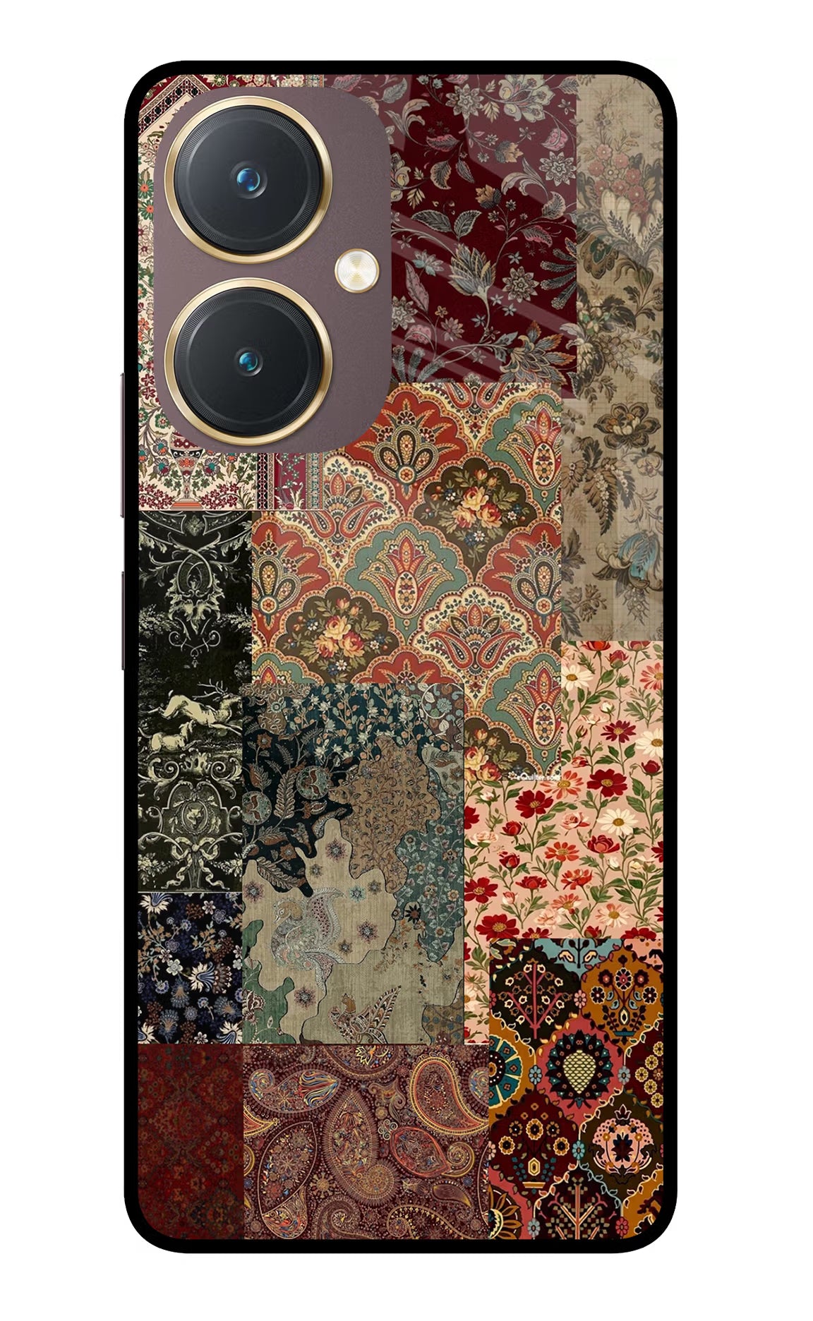 Desi Print Vivo Y27 Glass Case Back Cover by Casekaro