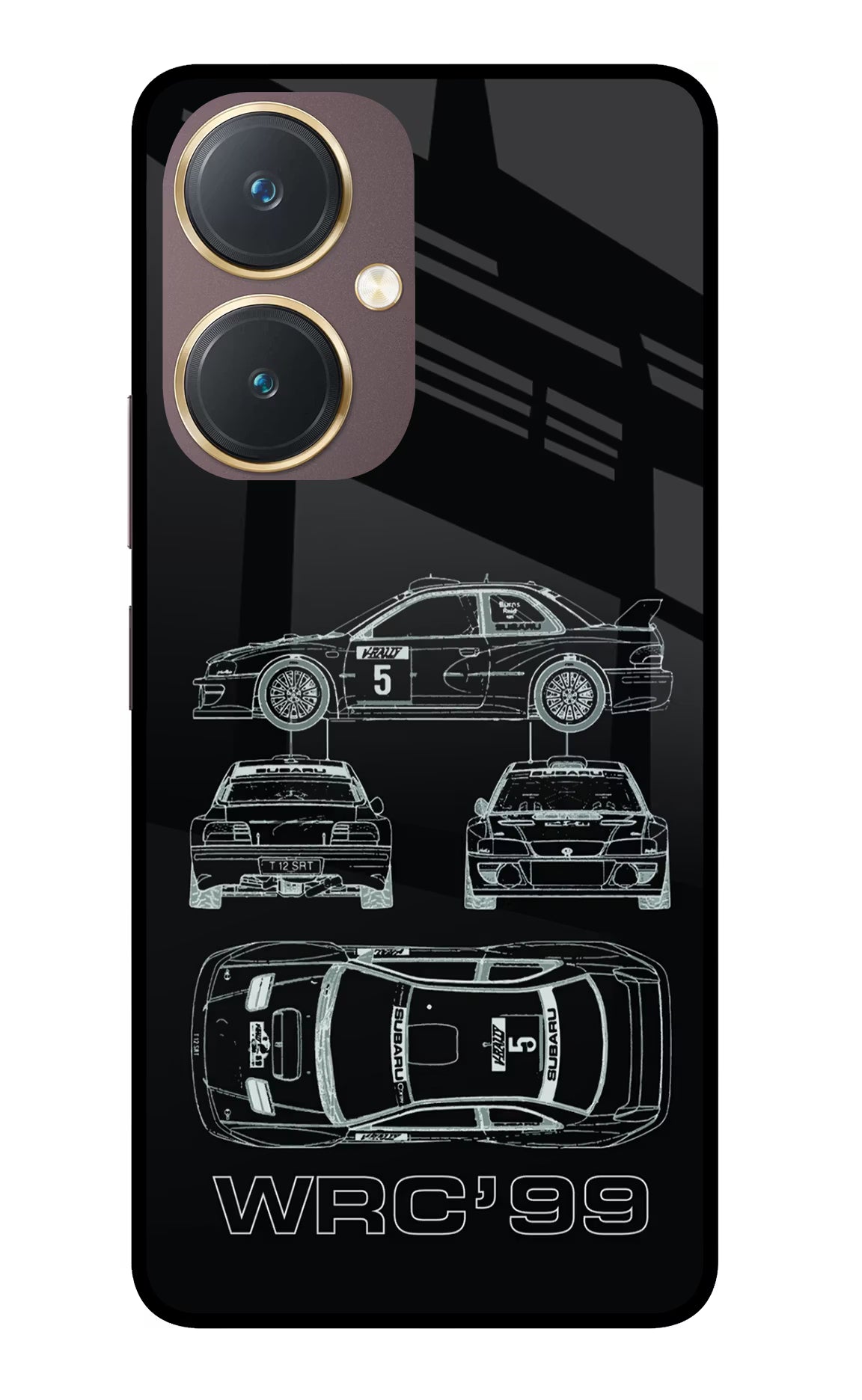 WRC'99 Vivo Y27 Glass Case Back Cover by Casekaro
