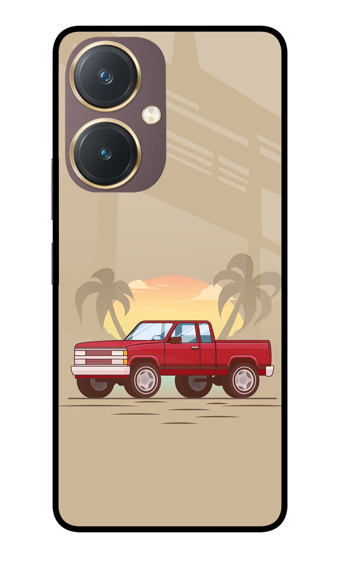 Desert Classic Drive Vivo Y27 Glass Case Back Cover by Casekaro