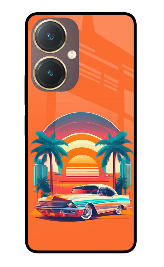 Palm Drive 80s Vivo Y27 Glass Case