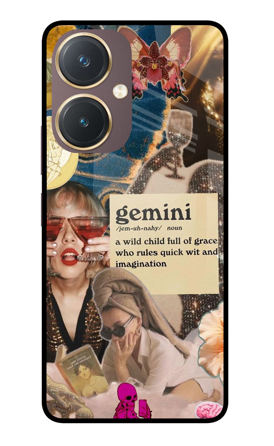 Gemini Zodiac Vivo Y27 Glass Case Back Cover by Casekaro