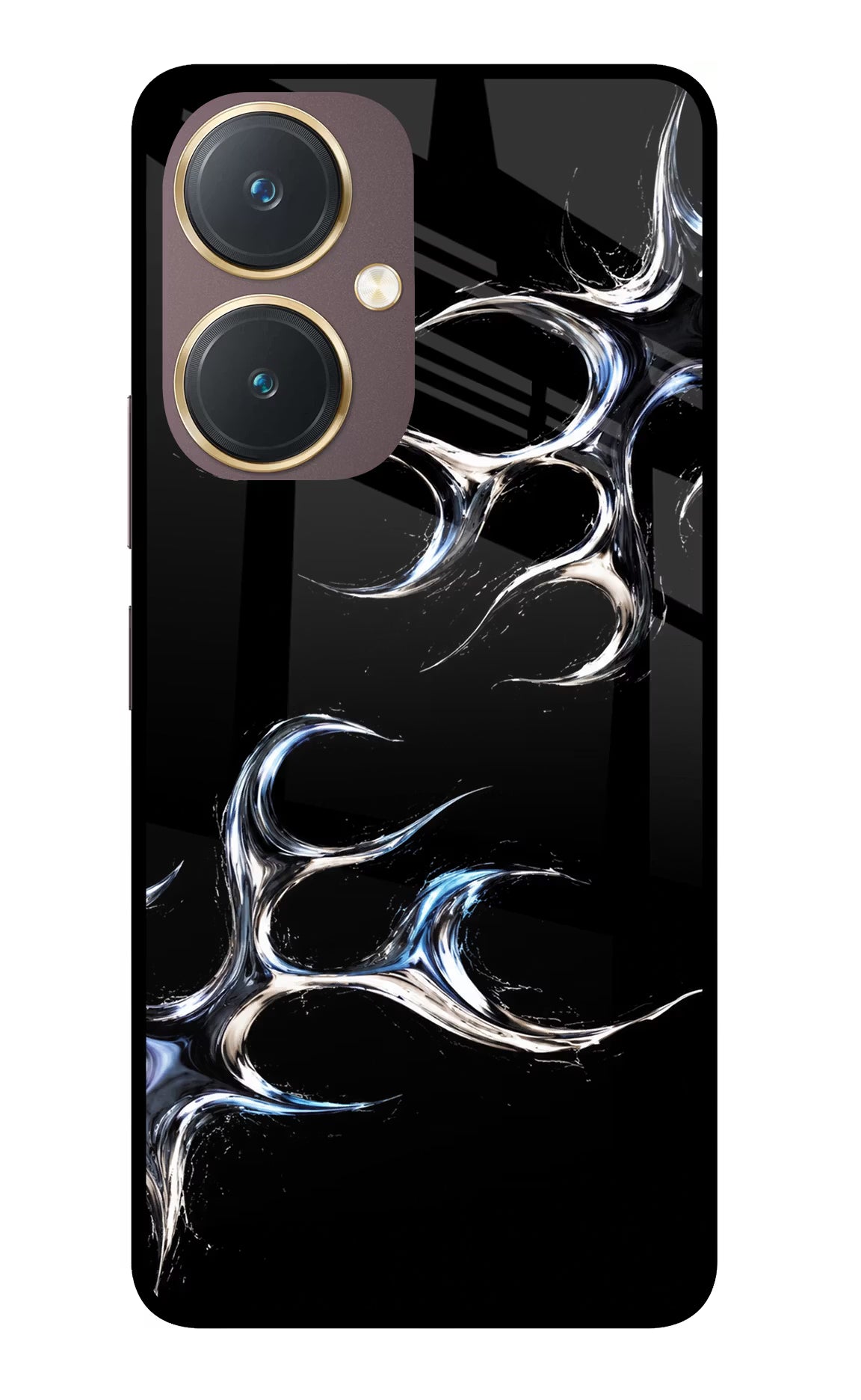 Chrome Tribal Vivo Y27 Glass Case Back Cover by Casekaro