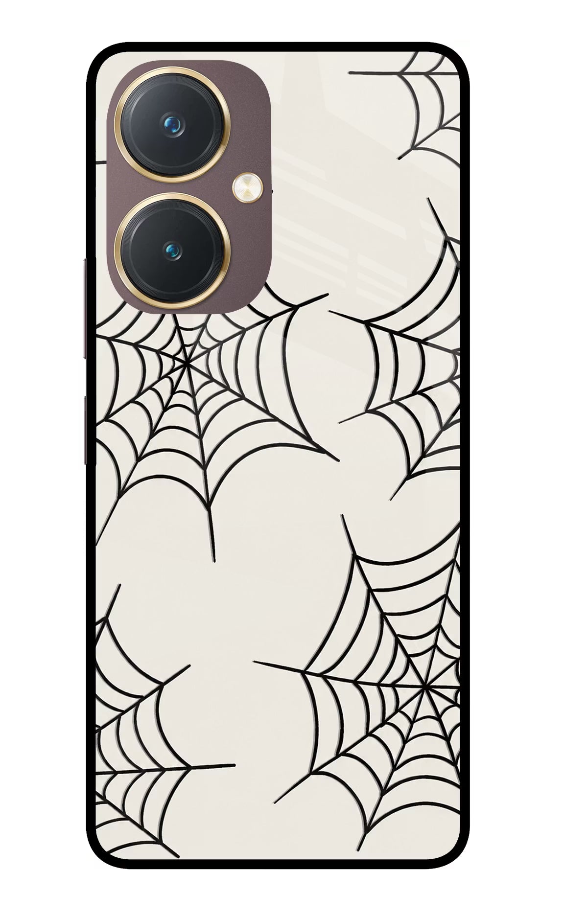 Spider Web Vivo Y27 Glass Case Back Cover by Casekaro
