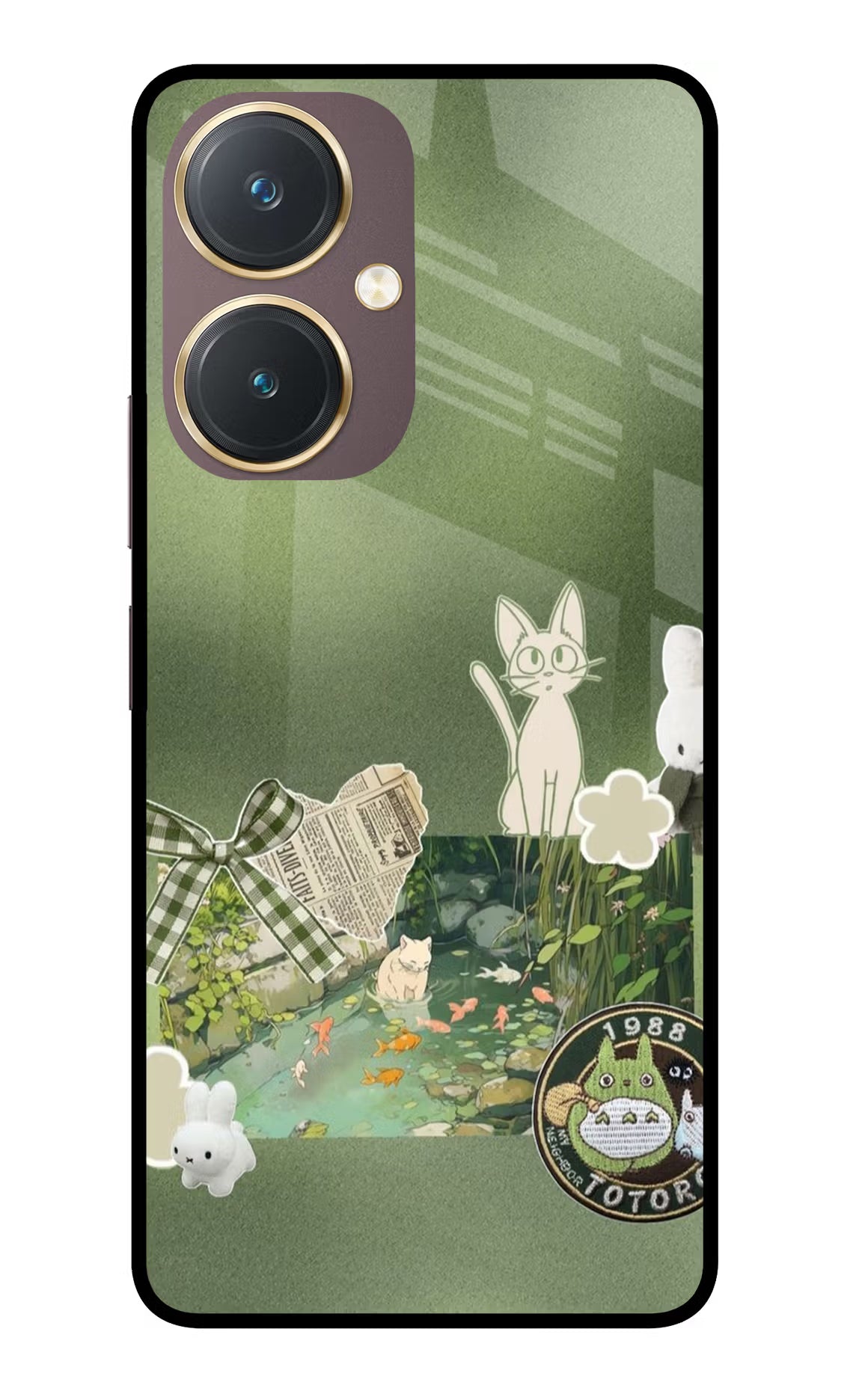 Aesthetic anime Vivo Y27 Glass Case Back Cover by Casekaro