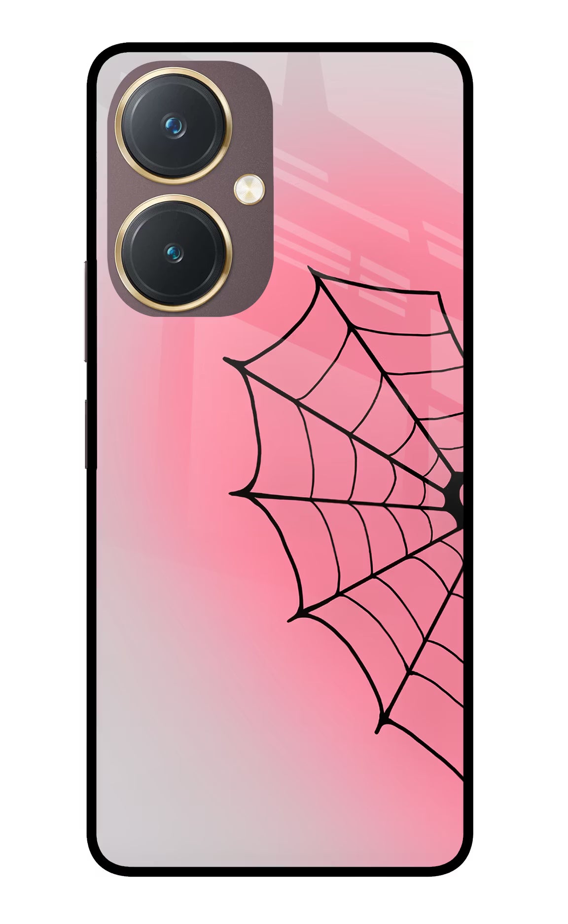 Pink Web Vivo Y27 Glass Case