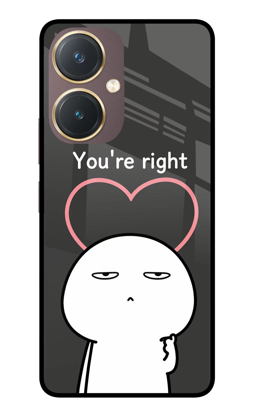 You're Right Vivo Y27 Back Cover, Glass case