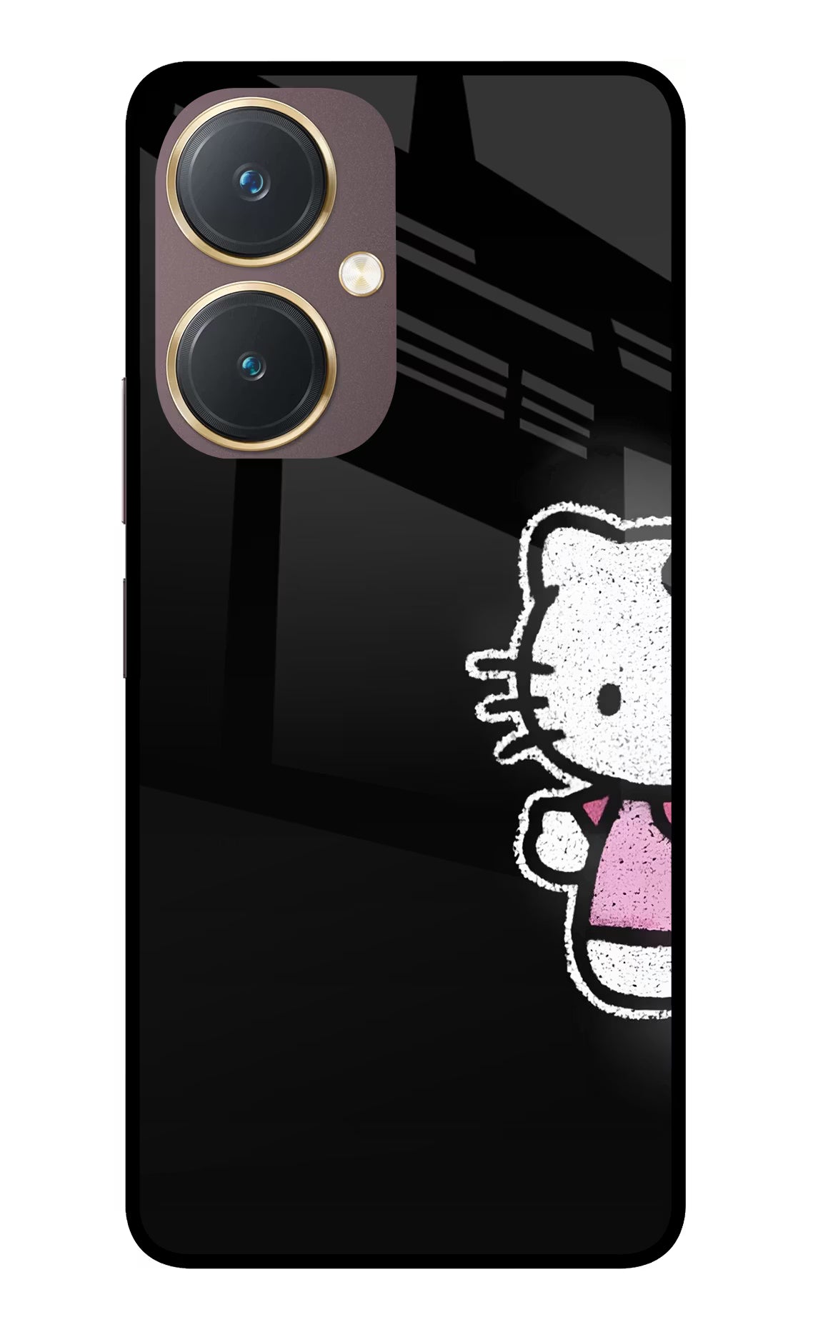 Kitty Charm Vivo Y27 Glass Case