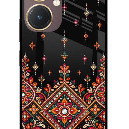 Noir Mehfil Vivo Y27 Glass Case