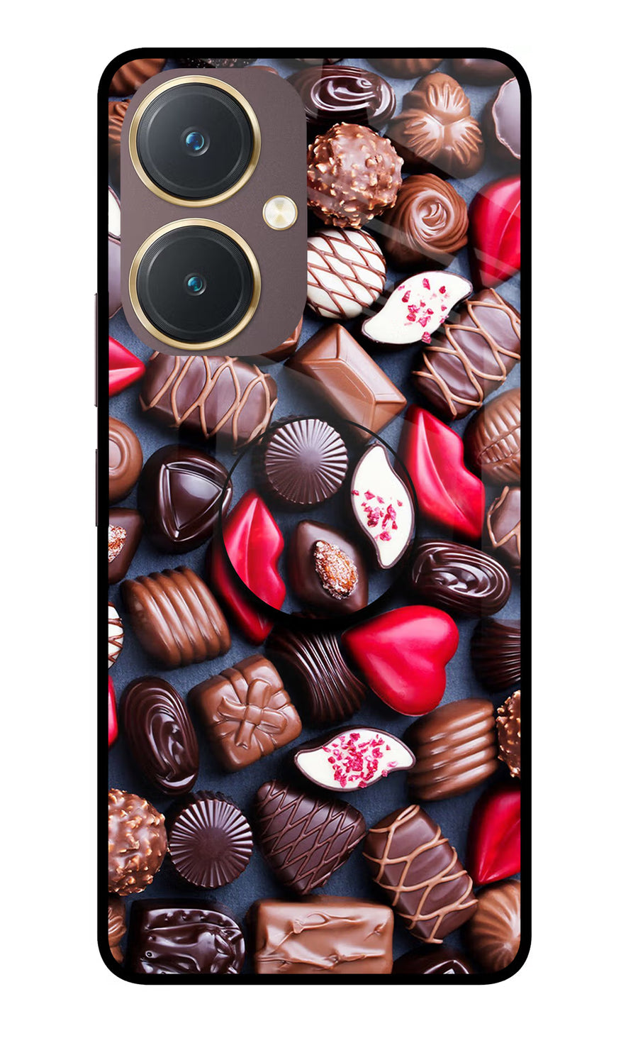 Chocolates Vivo Y27 Pop Case, Glass case