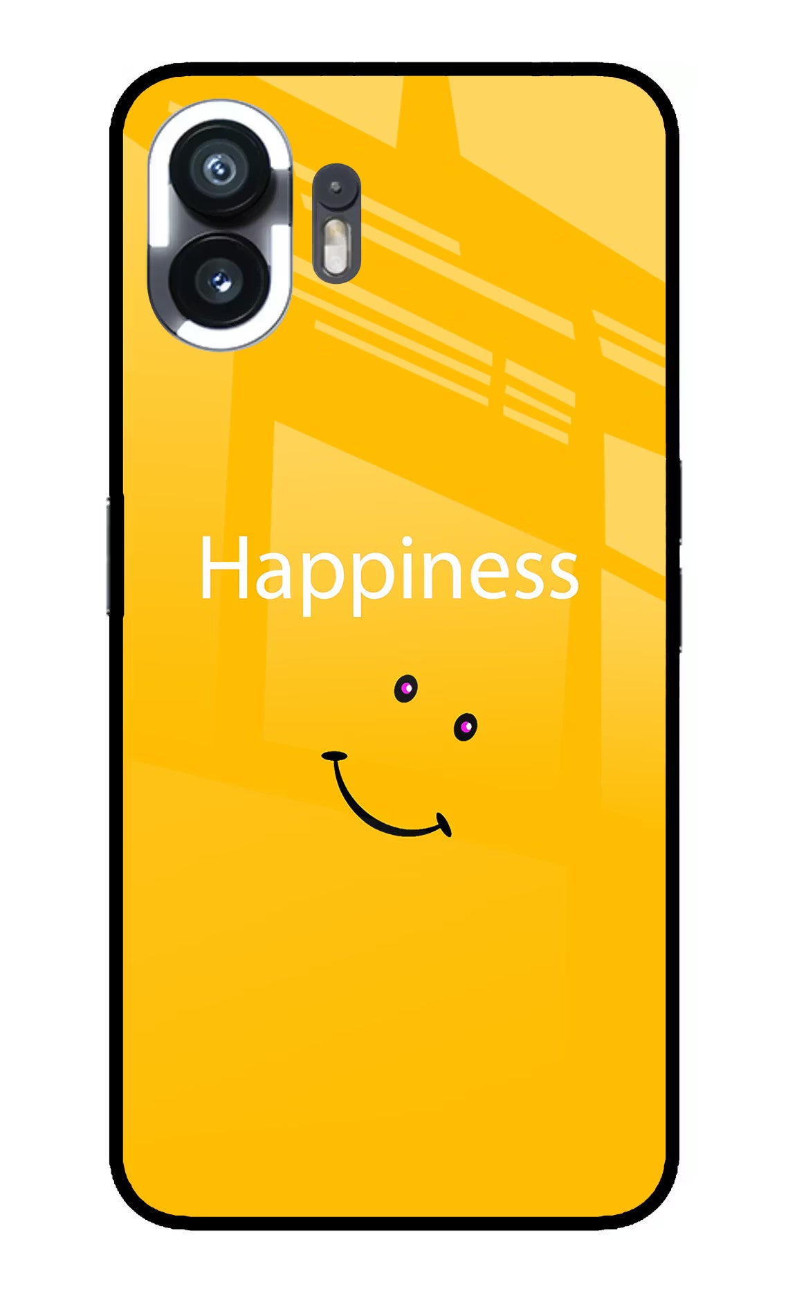 Happiness With Smiley Nothing Phone 2 Glass Case Back Cover by Casekaro