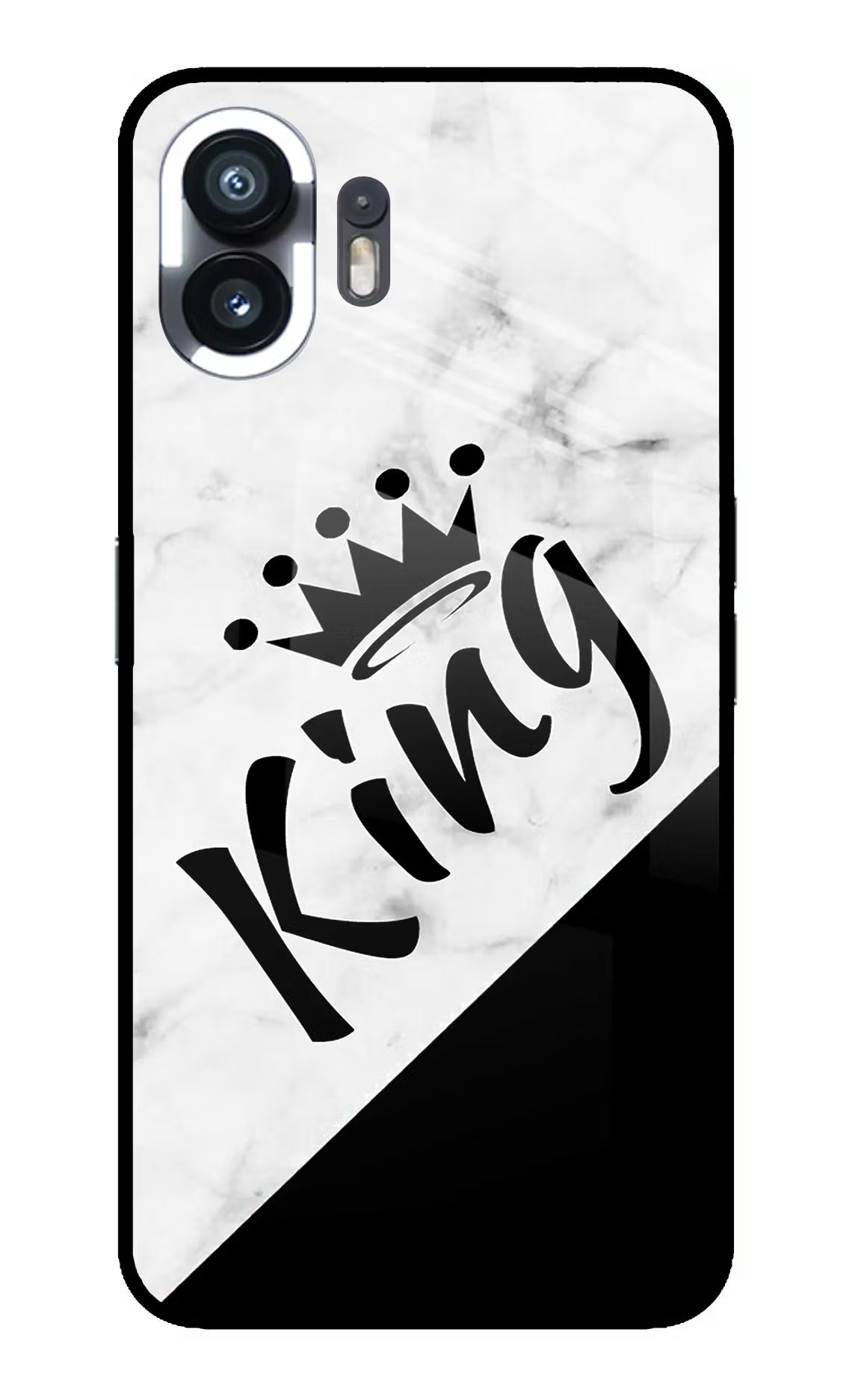 King Nothing Phone 2 Glass Case Back Cover by Casekaro
