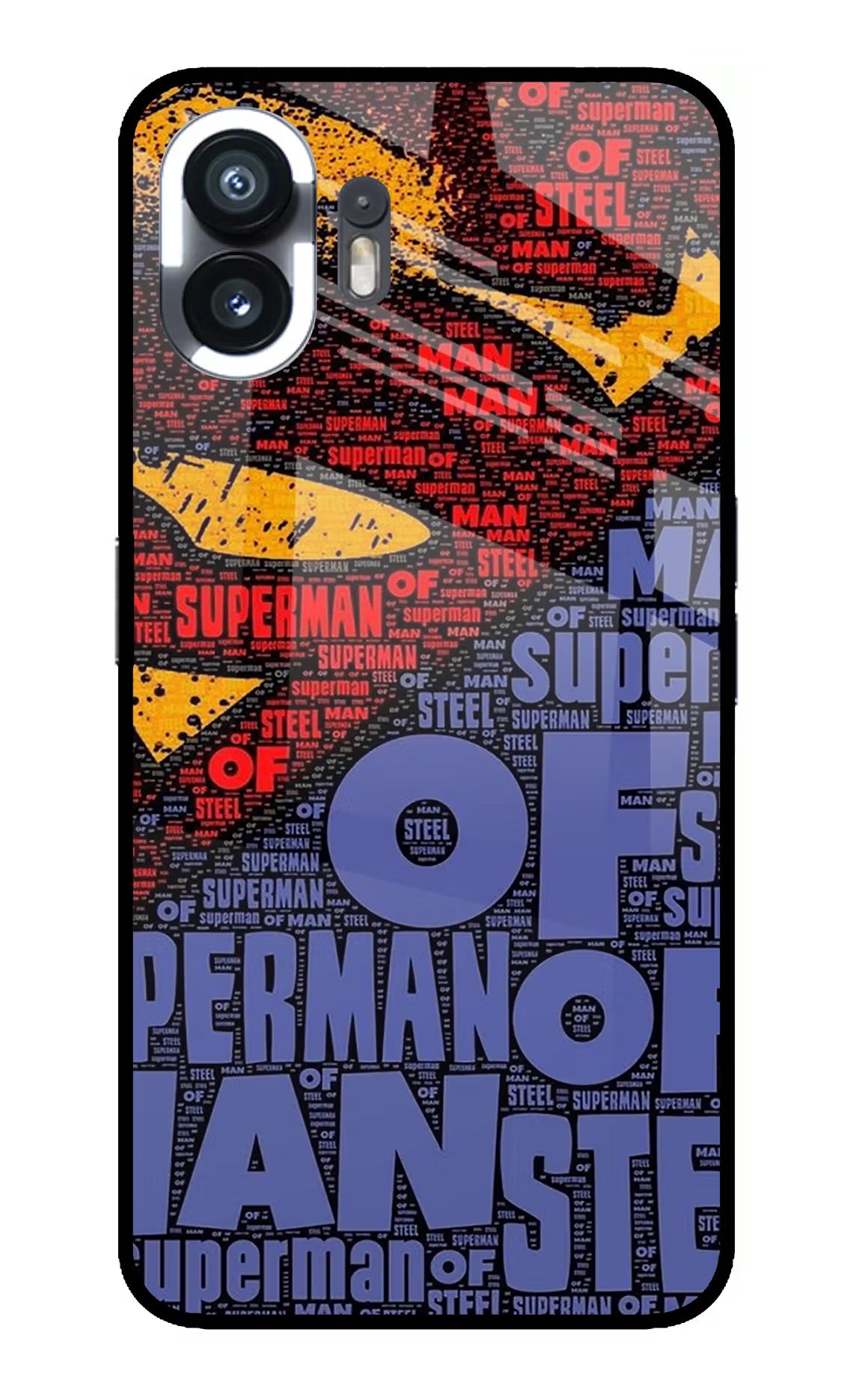 Superman Nothing Phone 2 Glass Case Back Cover by Casekaro